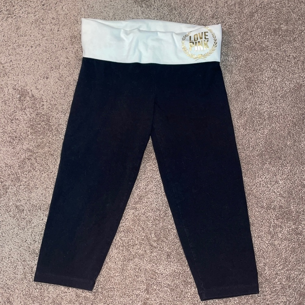 Yoga pants from pink, mid length